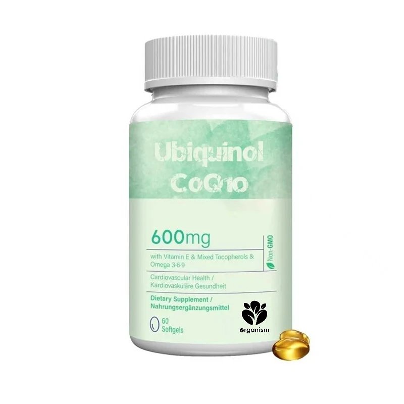 

CoQ10 600mg Soft Capsules, Highly Absorbent Coenzyme Q10 Panthenol Supplement | Reduced Forms Enhance Vitamin E, Antioxidant