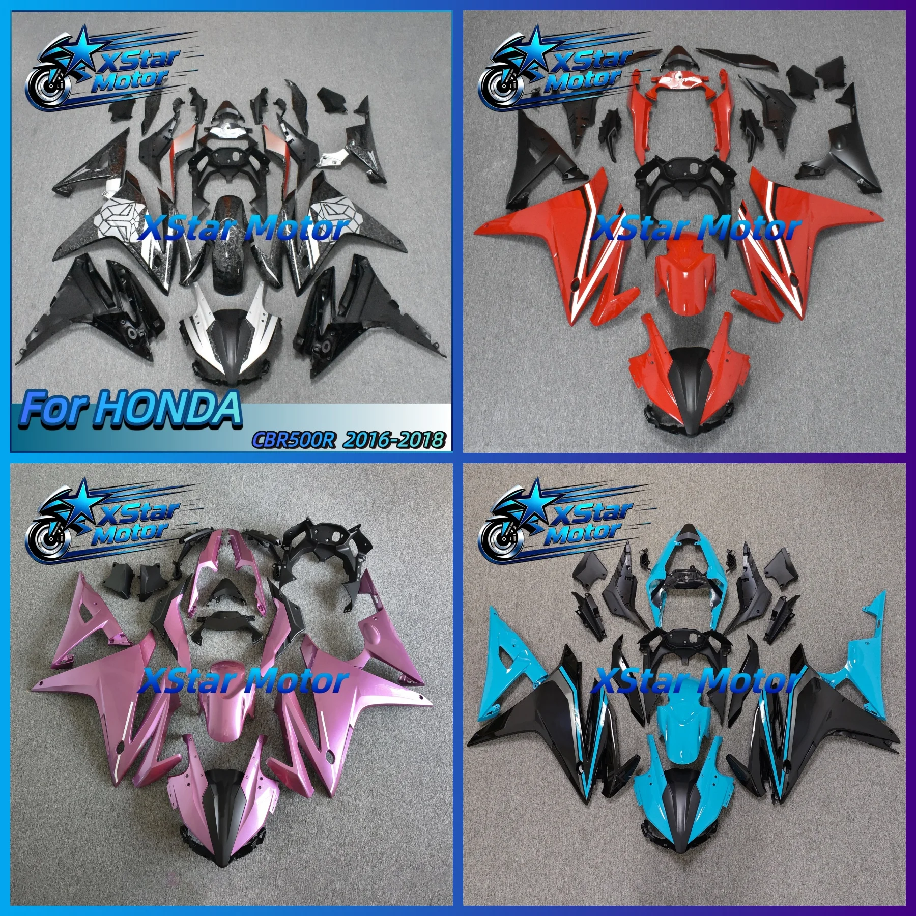 For Honda CBR500R CBR 500R CBR500 R 2016 2017 2018 Body Full Fairing Kit Cowl Kit Motorcycle Bodywork ABS Injection Orange Black