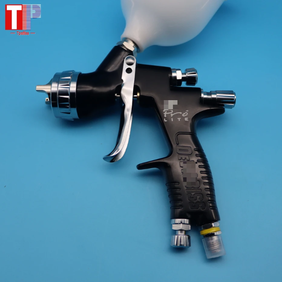 

New for House Decoration Engrave Spray Gun LITE TE20/T110 1.3/1.8mm Nozzle 600ml Cup LVMP Black