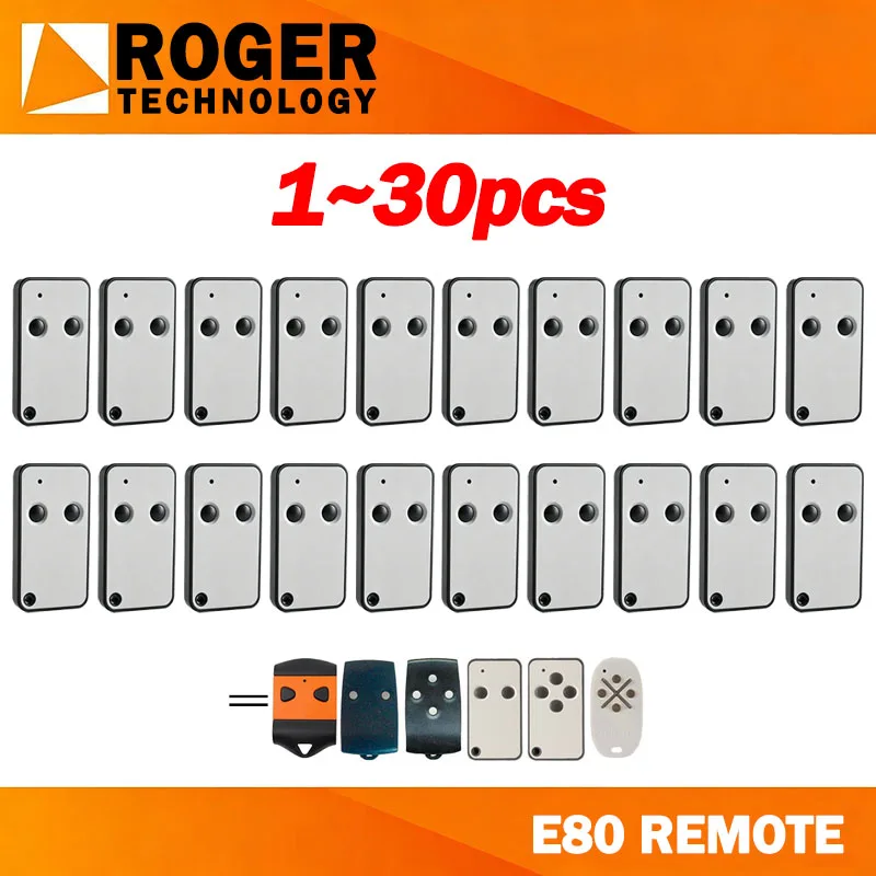 ROGER Technology E80/TX52R/2 E80/TX54R/4 Fixed Code Radio Control 2 Channels With ROGER TX22 TX10 TX1 M80 H80 Copy Function