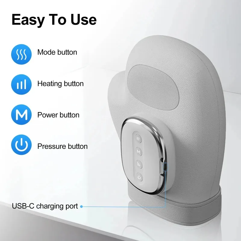 Hand Care Smart Wireless Portable Warm Compress  Soreness Relief Air Balloon  Kneeding Finger Massage  Massager