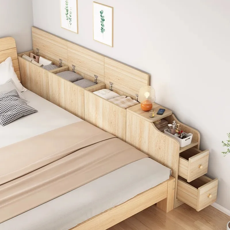 

Прикроватная тумбочка заменяет артефакт, спальня очень узкая, прикроватная тумбочка, боковой шкаф, креативная многофункциональная новая кровать.