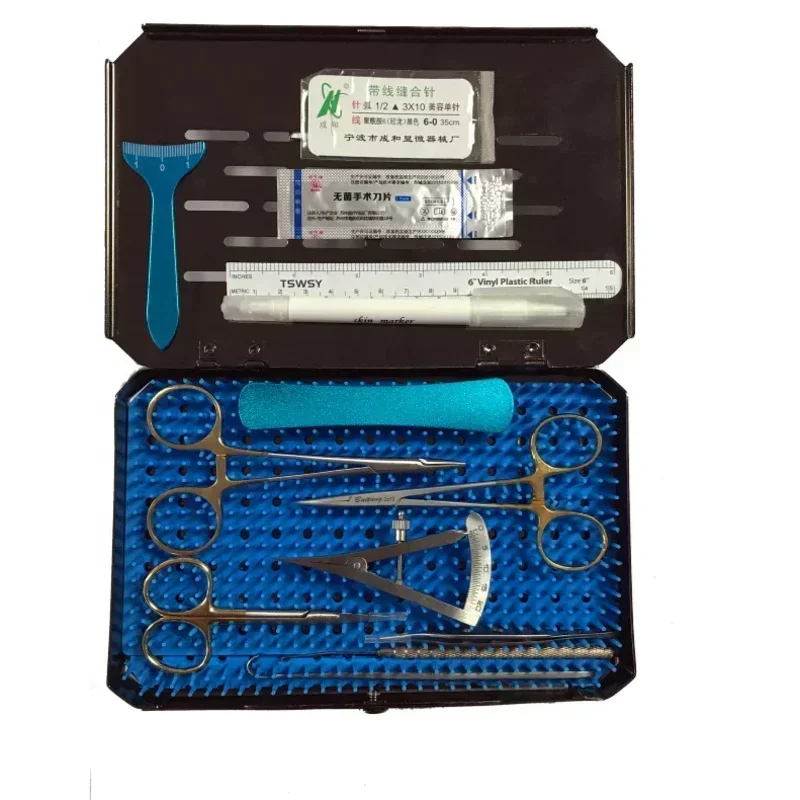 12/13 sztuk zestaw instrumentów żaroplastyka instrumenty chirurgiczne powieka podwójna powieka przyrząd do podnoszenia brwi Box narzędzie do wybielania