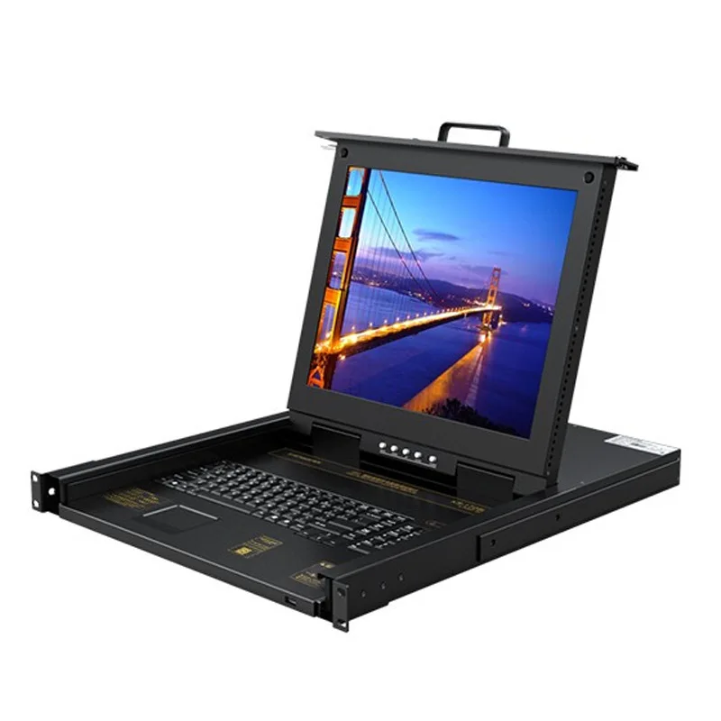 

17-Inch LCD monitor VGA16 in 1 out computer converter keyboard and mouse sharer