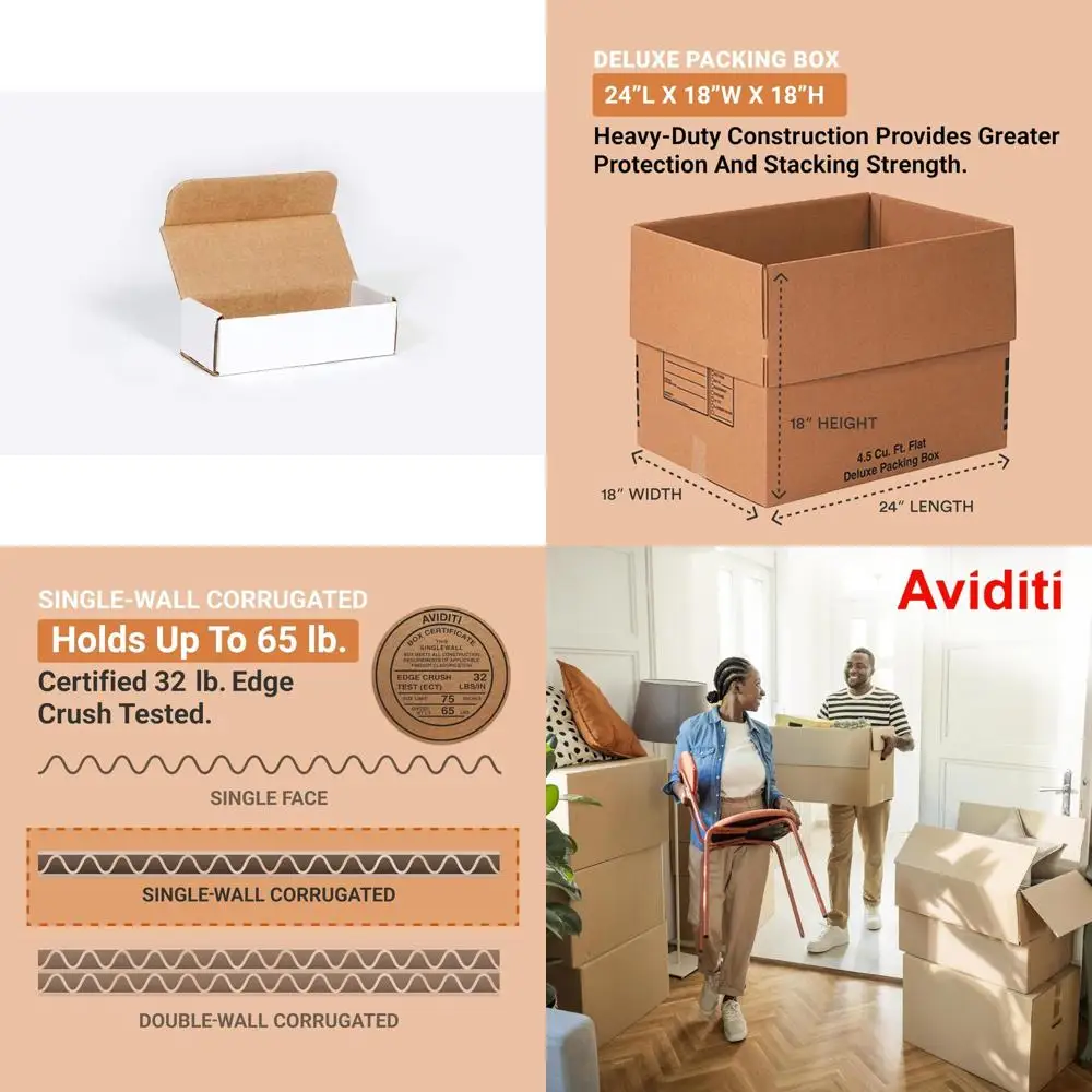 50 عبوة من البريد المموج مقاس 10 × 6 × 6 بوصة - صناديق شحن متينة لاحتياجات التعبئة والتغليف بالجملة