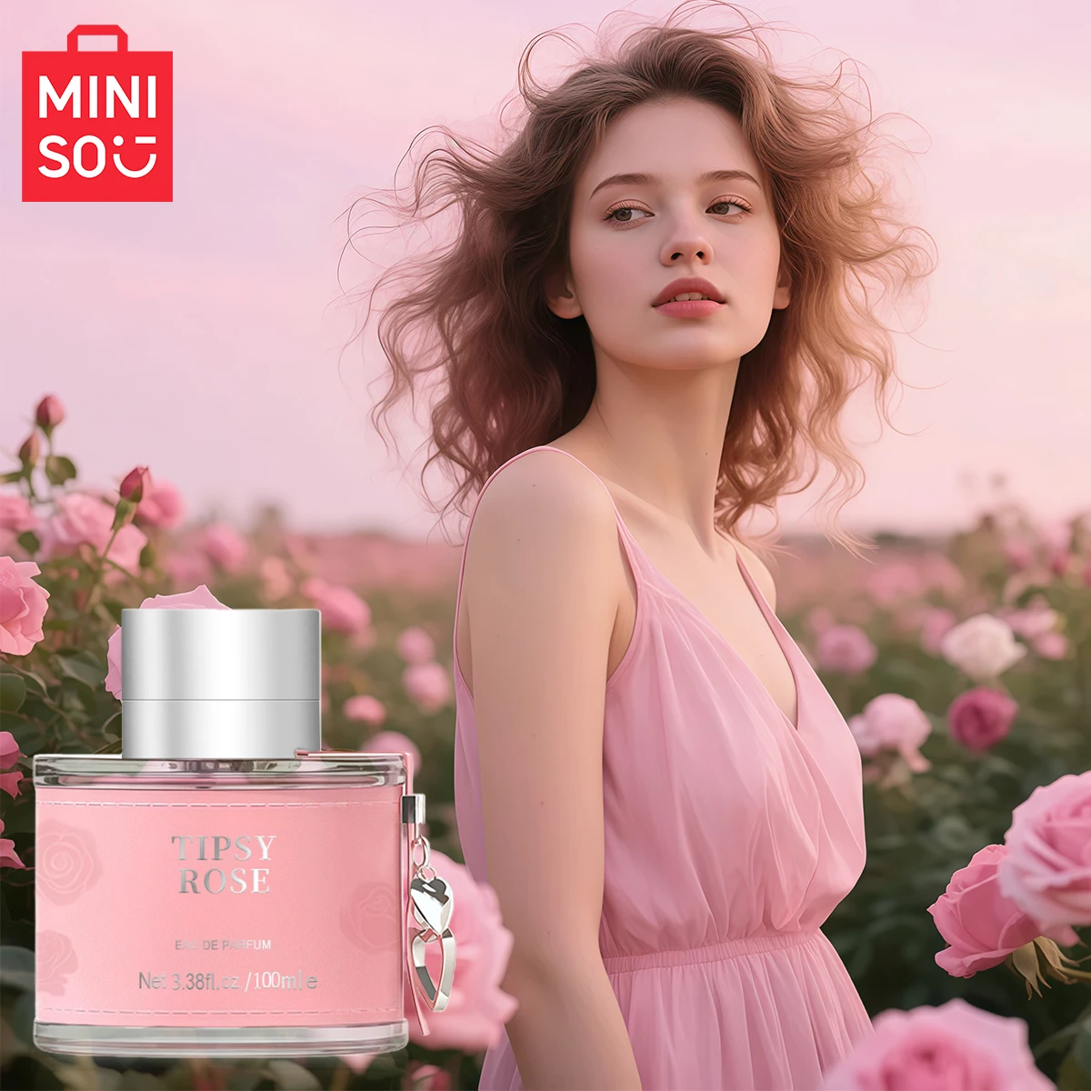 

MINISO TIPSY ROSE Women Perfume Original 100ML Floral Eau De Parfum Body Spray Luxury Designer Fragrance For Woman
