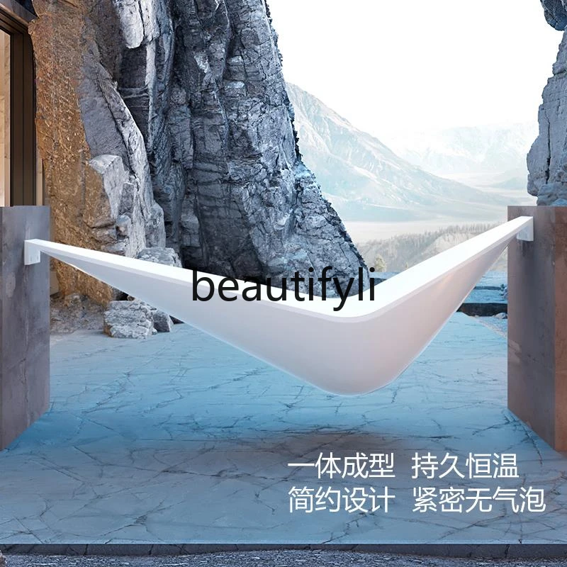 

Artificial stone freestanding home creative personality hotel B & B hammock suspended bathtub