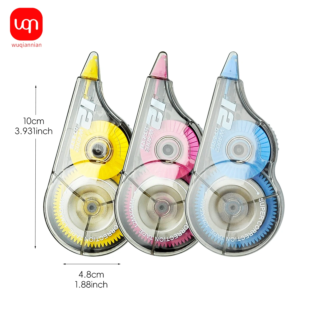 WQN 36mters Correction Tape Large Capacity White/Cream tape Stationery for Primary School 3pcs 12m*3pcs corrector Tape