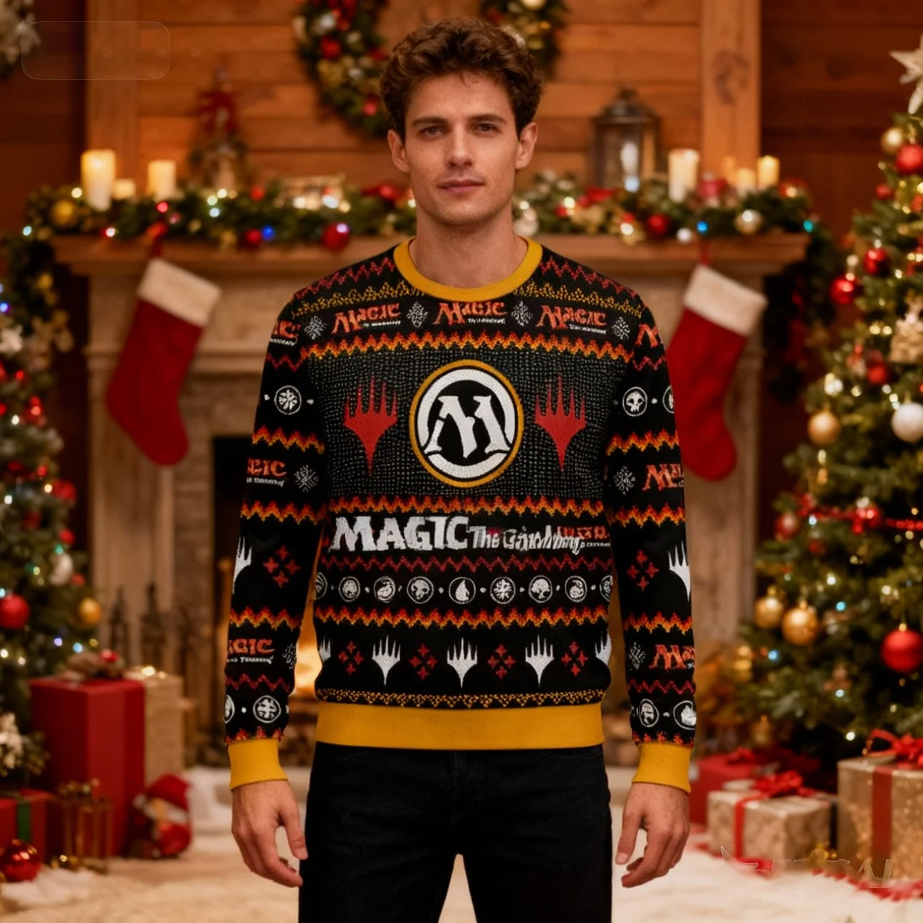 

Рождественский подарок для мужчин и женщин Magic the Gathering Lovers, Рождественский уродливый свитер с 3D принтом, уличная мода, пуловер с круглым вырезом