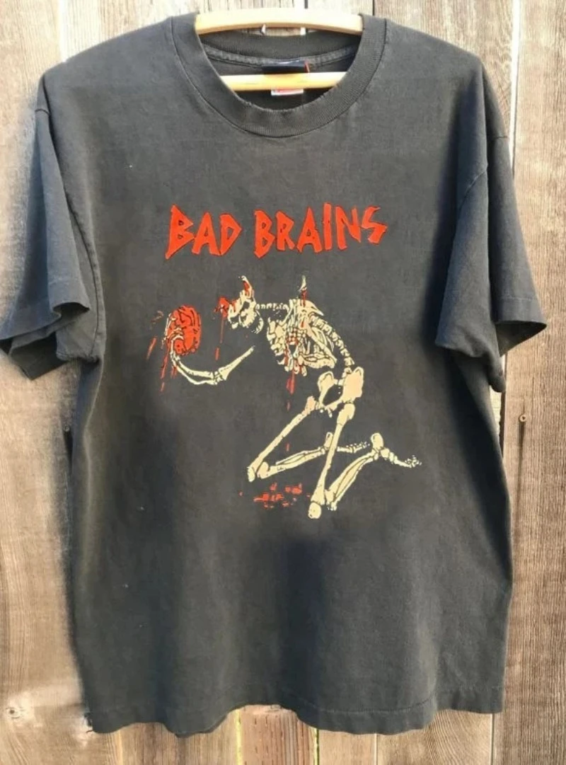 Camiseta de la banda Bad Brains, camiseta unisex con gráfico de Bad Brains, color carbón, tallas S-4XL, camiseta vintage con gráfico, novedad de verano 2026 para mujer