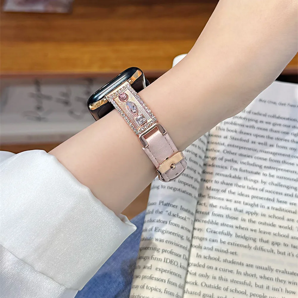 حزام جلد معدني نحيف لسلسلة ساعات أبل 10 9 8 7 se 6 5 4 Ultra2 لساعة iWatch 42 مللي متر 46 مللي متر 41 45 مللي متر 40 مللي متر 44 مللي متر سوار