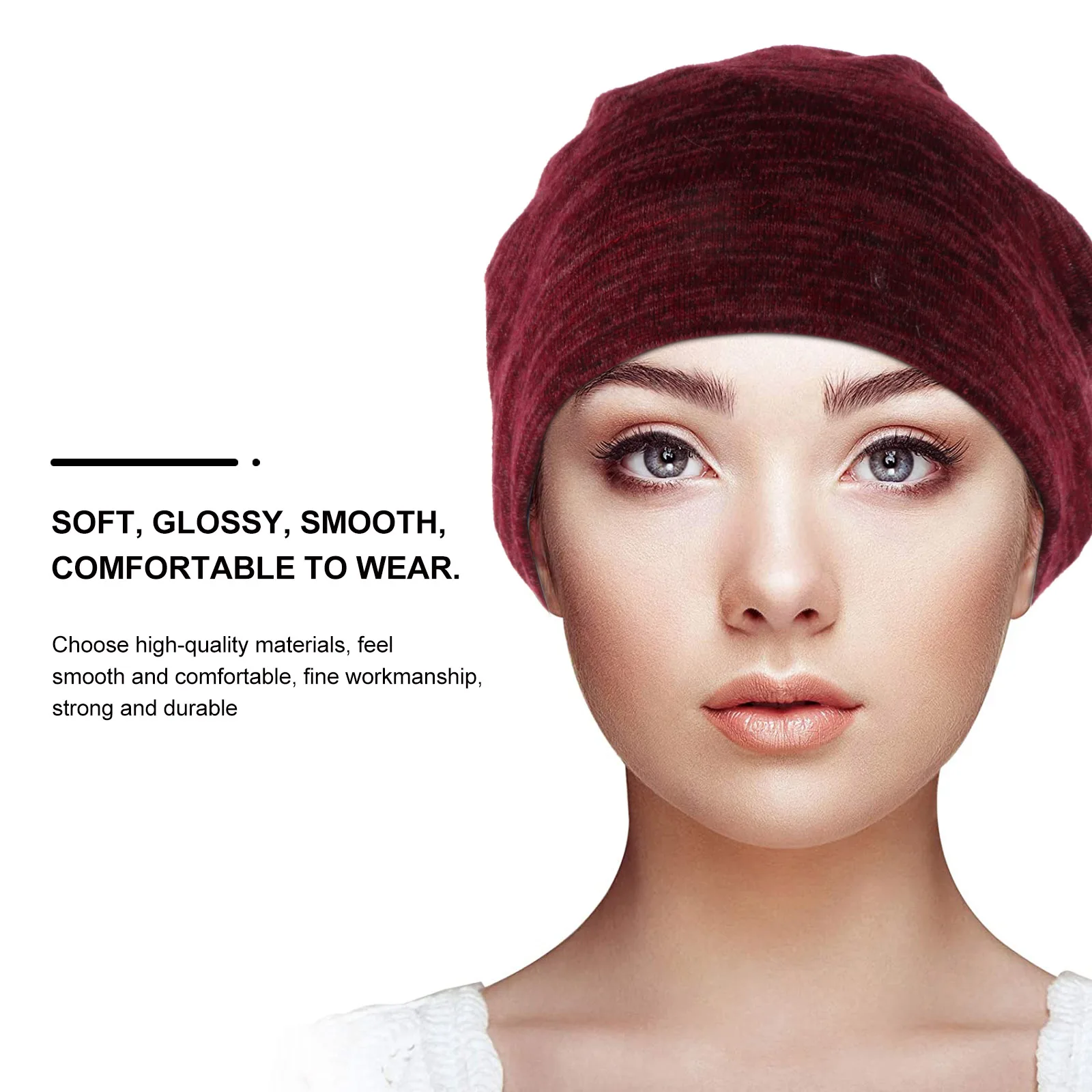 

Silk Sleep Bonnets for Men Women Headgear Elastic Hat Hair Care Smooth Comfortable Bathing Makeup