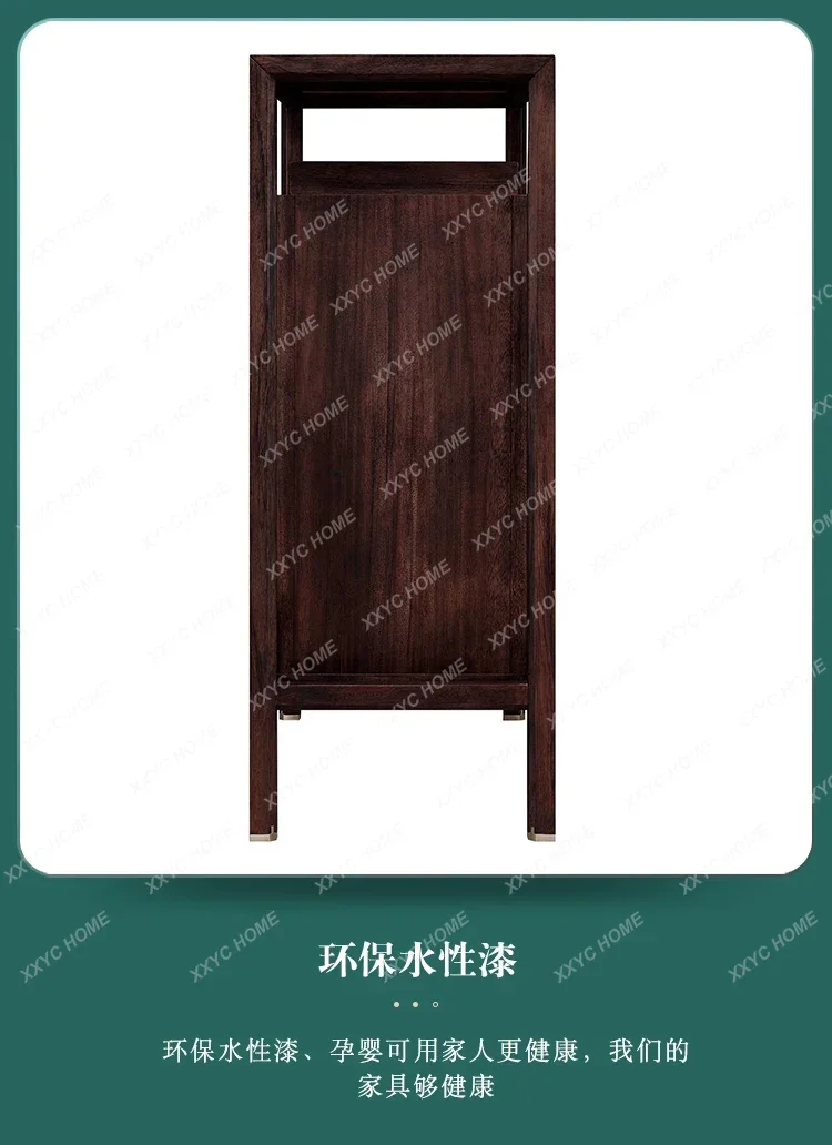 X-S  New Chinese solid wood cabinet against the wall bucket vertical cabinet sundries three bucket cabinet HG