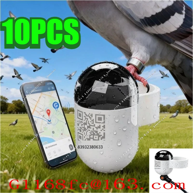 Mini Real-Time GPS  Locator Waterproof Pigeon Ring 4G Network GSM Android IOS Trajectory Locator Made Durable Plastic LBS