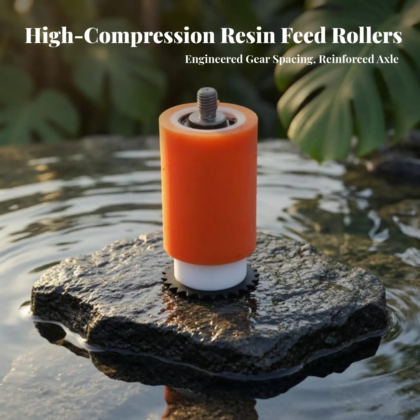 Pressure Roller Wheel with Center Hole | Metal Bearing Mount, Edge Banding Machine Roller with Center Hole, Compact Cylindrical
