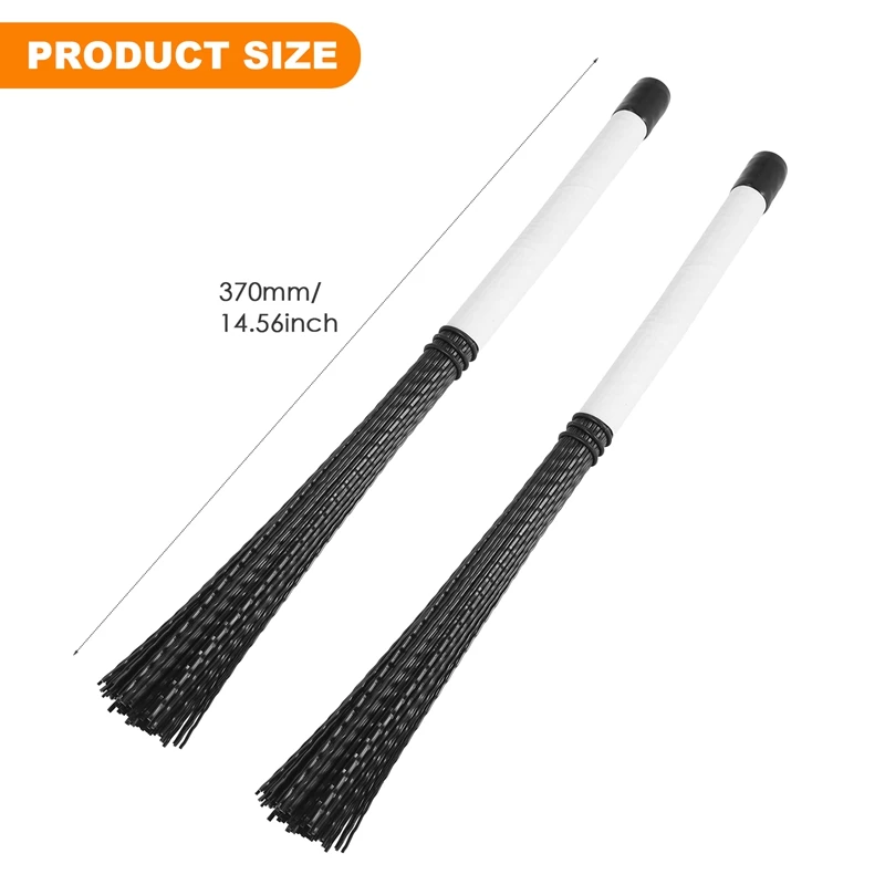 2Pcs Cajon Brush Telescoping Drum Brushes Nylon Sticks Percussion For Jazz Stick Drum Musical