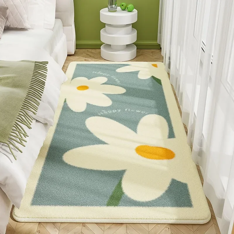 

Flower Bedroom Home Bedside Blanket Anti Slip Thick Drift Window Mat LN246