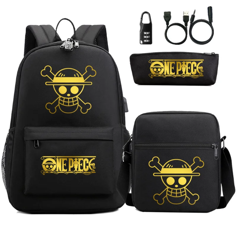 

One Piece New Cartoon Student Schoolbag Large Capacity Casual and Lightweight Shoulder Pad Waterproof Stain Resistant Backpack