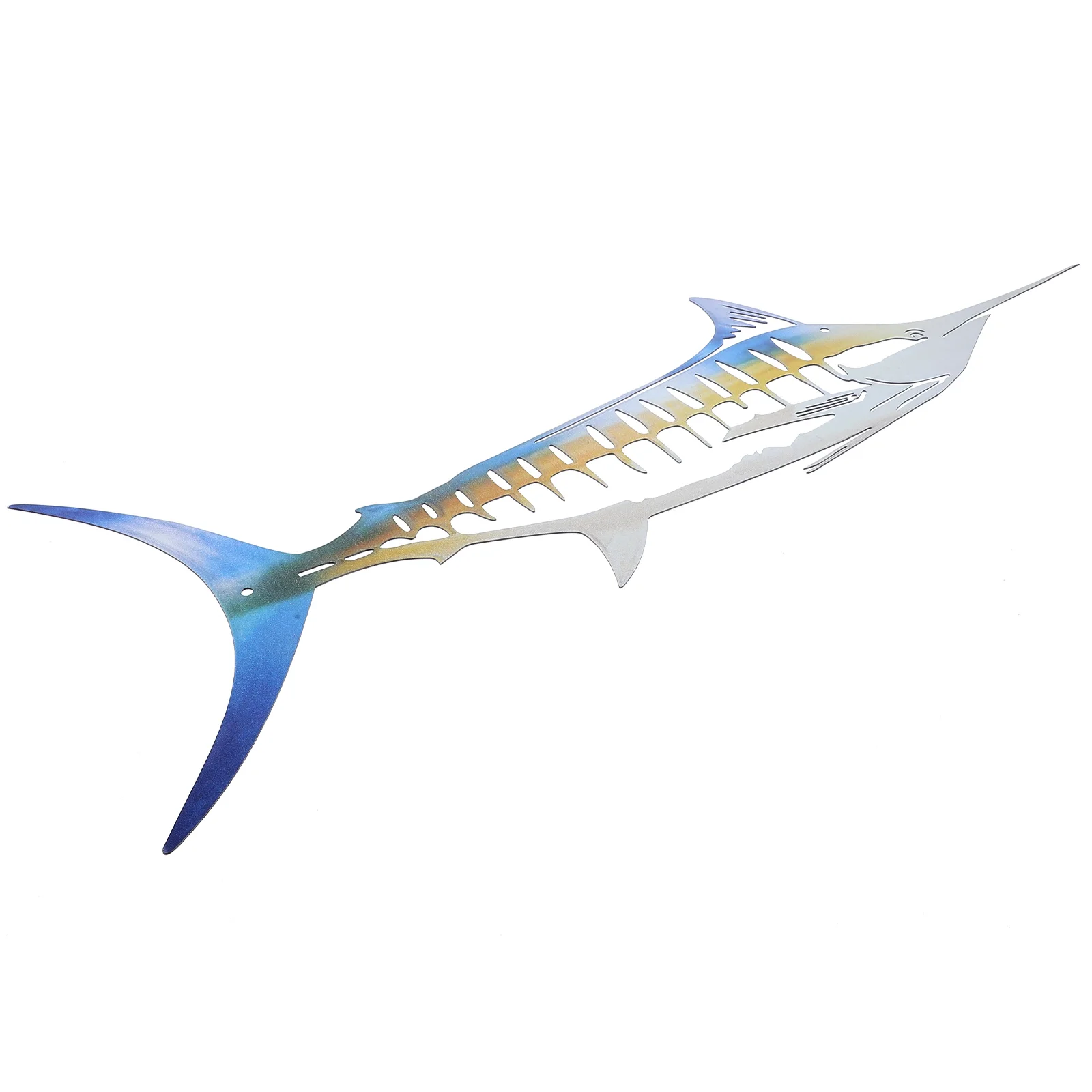 

Fishing Wall Art Metal Hanging Decoration Sculptures Decorate Galvanized Iron Hangable