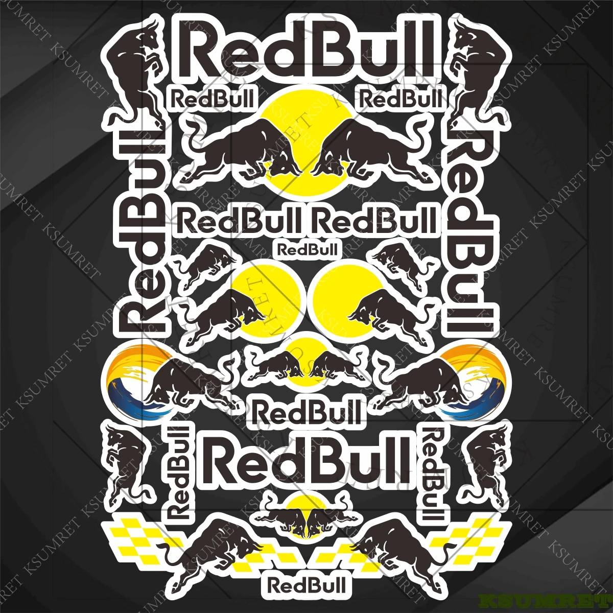 

For Red Bull Sticker Motorcycle Emblem Decal
