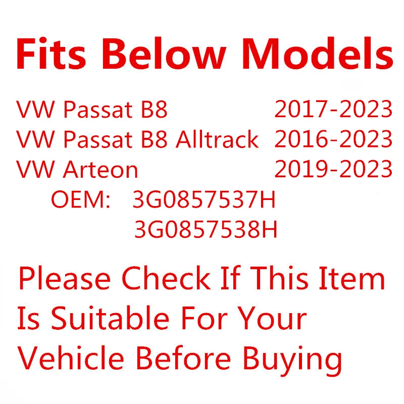 Penutup cermin samping untuk VW Passat B8 2017-2023 Alltrack 2016-2023 Arteon 2019-2023 kaca spion aksesoris otomotif