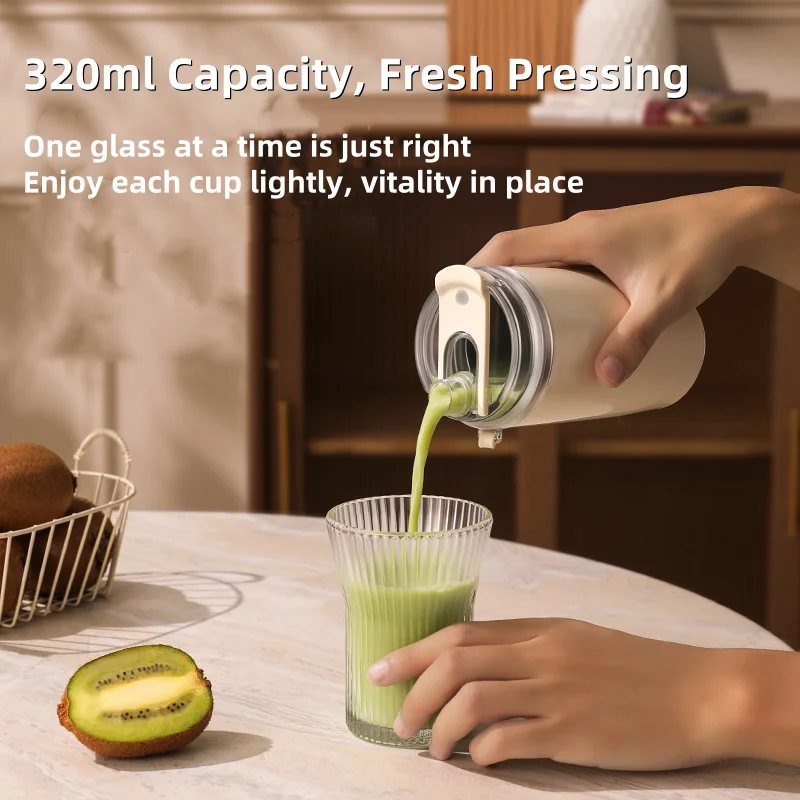 Portable Juicer Blender 304 Stainless Steel Thermos Bottle Juicer Mixer Smoothie Blender Electric 26 Blades Juice Extractor