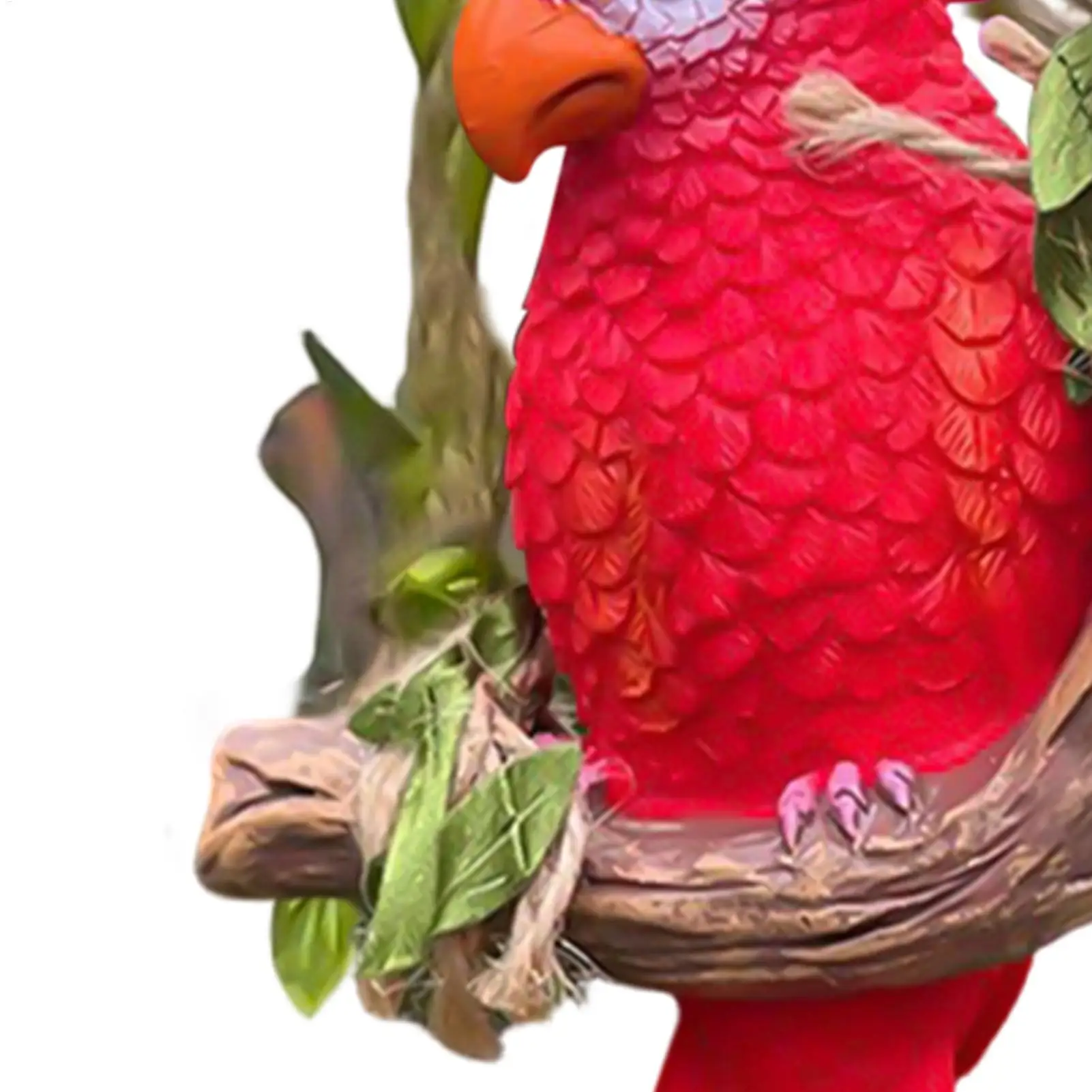 Parrot Decor Funny Parrot Waterproof Ornament Swing Bird Statue Small Figurines For Outdoor Patio Porch Garden Yard Lawn Pathway