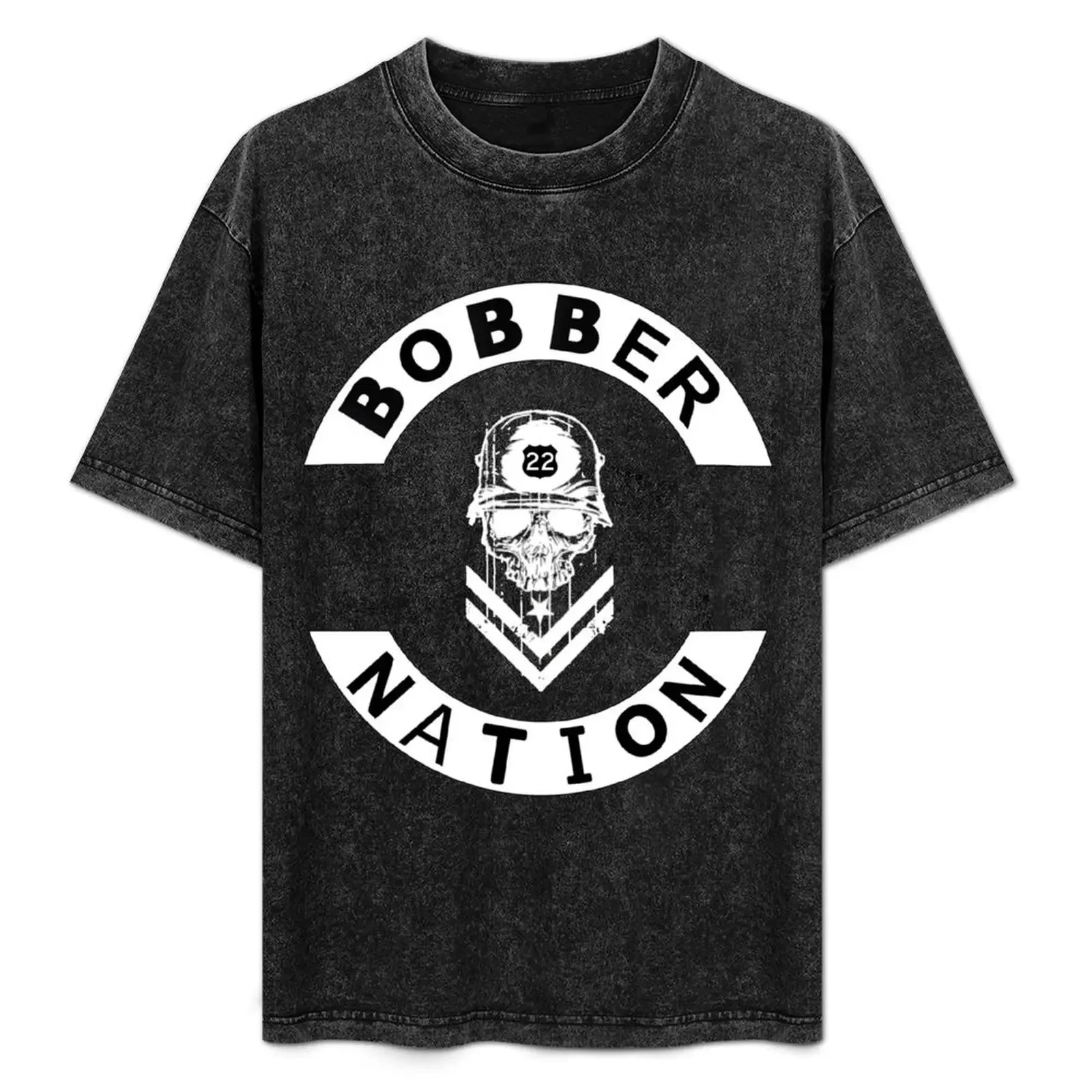 

Bobber Nation White T-Shirt cheap stuff luxury clothing labubu customs Men's t shirts