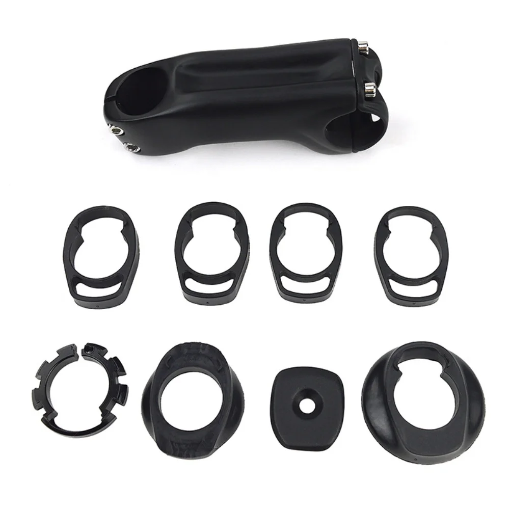 

Carbon fiber full internal bike stem for road cycling with 17 degree angle aluminium wrist guard and tension ring