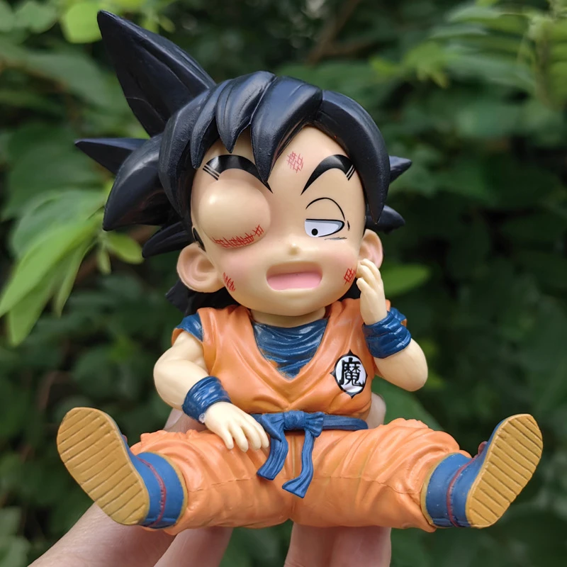 Modelo de dibujos animados de Dragon Ball sentado a mano, juguetes para niños, regalo de cumpleaños, adornos de escritorio, decoración de coche