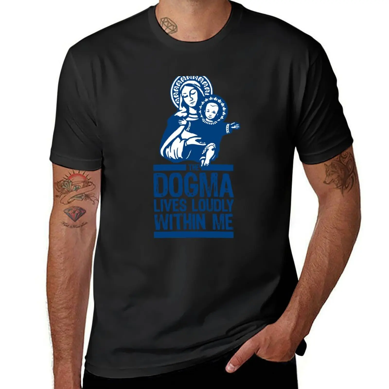 Dogma Lives Loudly Within Mary the Madonna T-Shirt summer clothes plus sizes oversized korean fashion mens t shirts