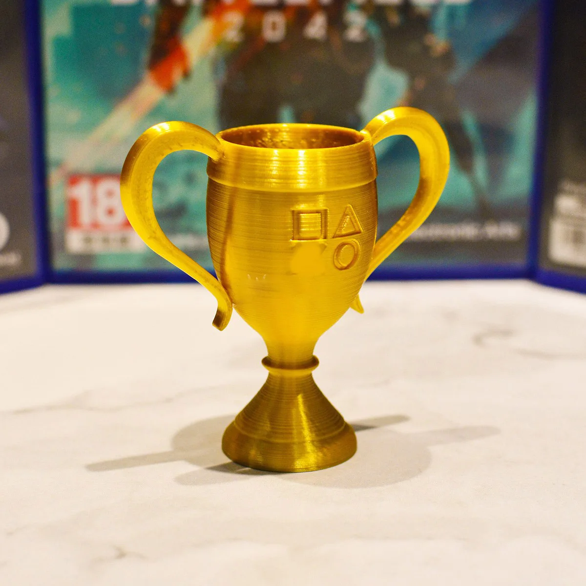 New Trophy Model 3D Print Platinum Golden Silver Bronze Hidden