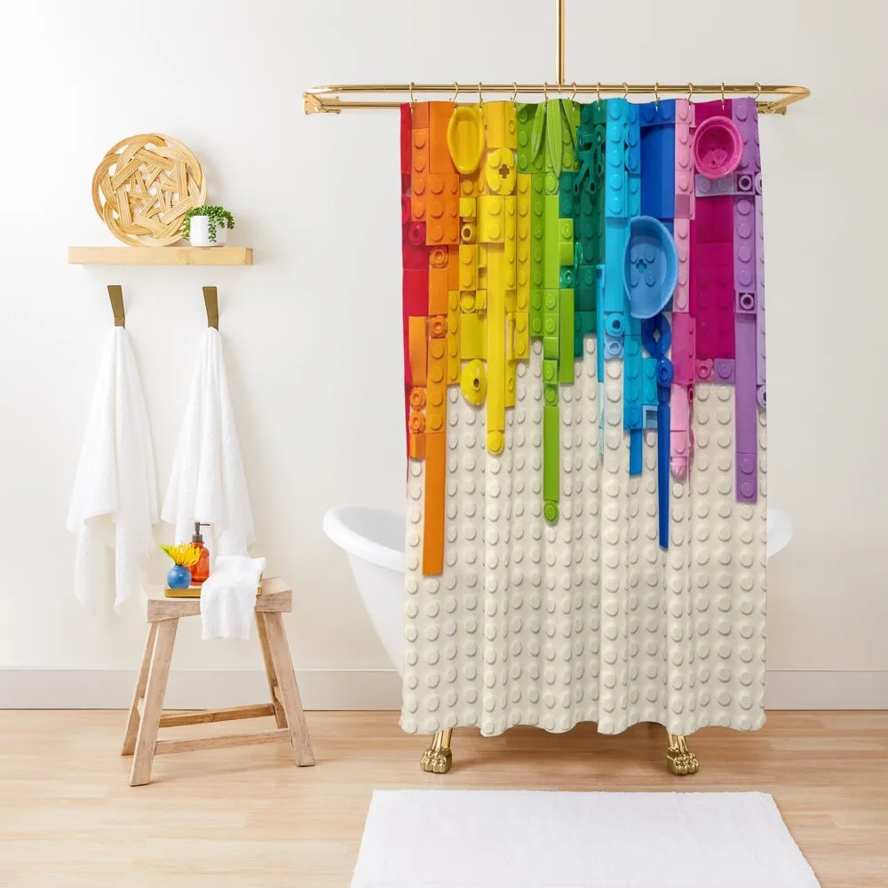 

Rainbow drip Shower Curtain Bathroom Accessories Shower For Bathrooms Curtain
