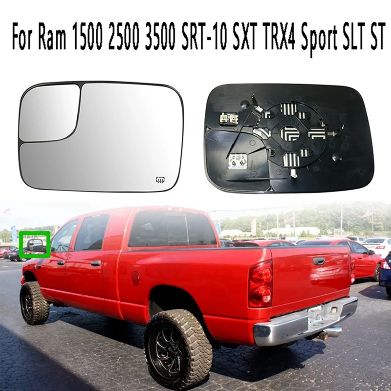 Rearview Mirror Lenses Tropical Blind Spot Angle Glass Lenses For Dodge Ram 1500 2500 3500 2005-2008 5161011AA 5161010AA