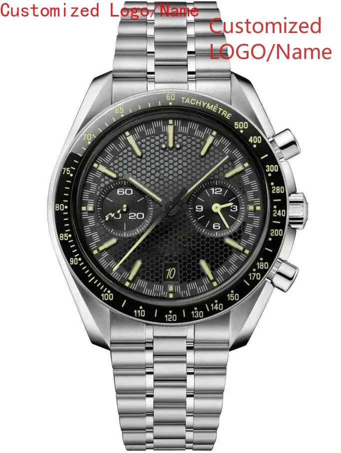 Men Automatic Mechanical Watch Stainless Steel Luminous Ceramic Black Leather Sport Fashion Watches Customized