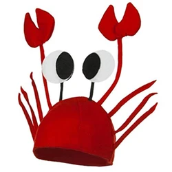 Chapeau de crabe de dessin animé drôle mignon, cosplay, vêtements de sauna, chapeau de performance rigourde jeu, costume Kiev illage de fête d'Halloween, 2022