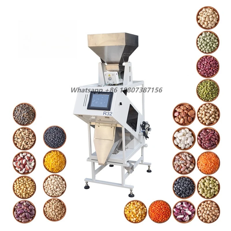 Mini Size Grains Rice Black Pepper Peanut Corn Kernel Optical Color Sorter Coffee Beans Sesame Optical Colour Sorting Machine