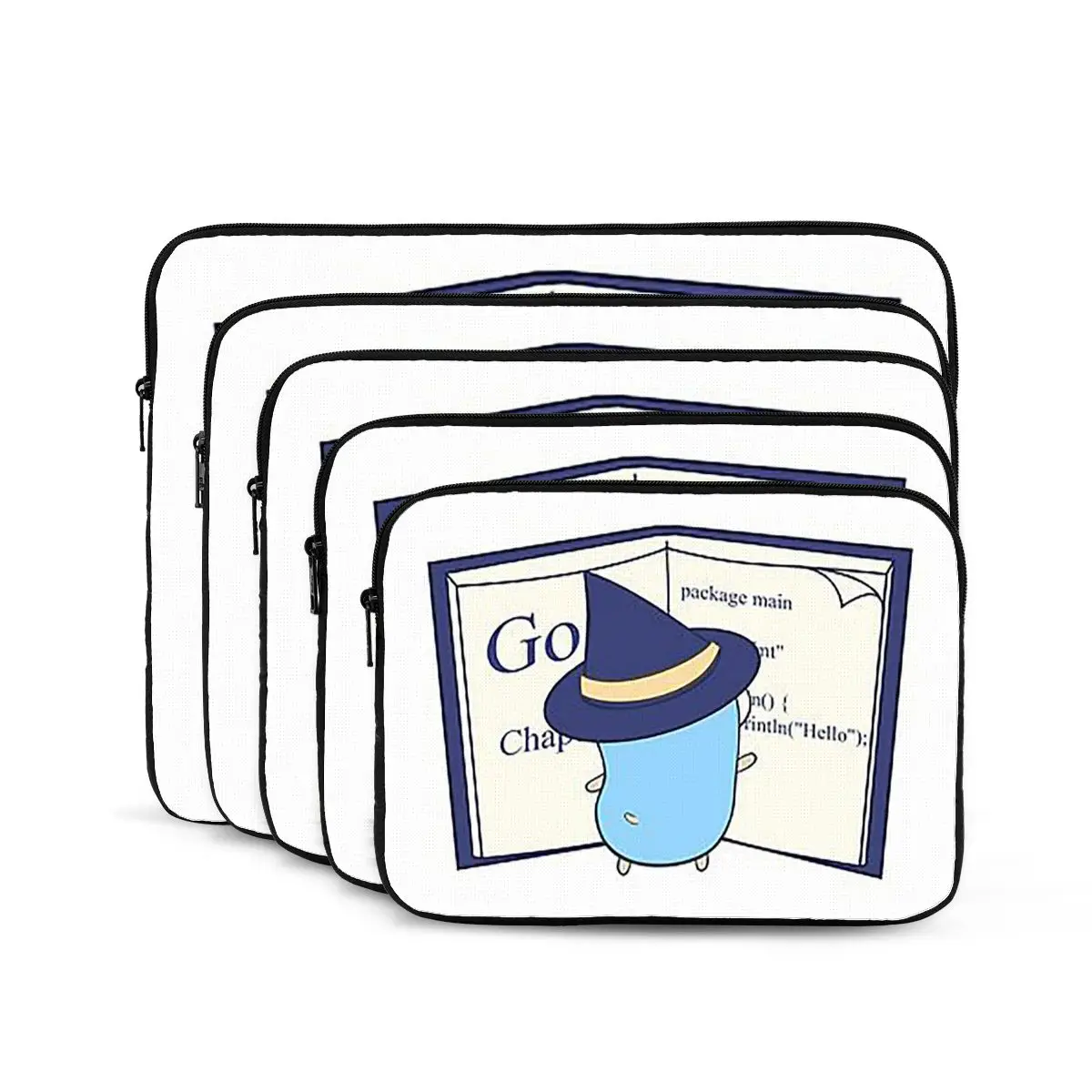 

The Go Gopher Golang Witch Learning Notebook Сумка для ноутбука Чехол для Macbook Air Pro Tablet Противоударный чехол Сумка