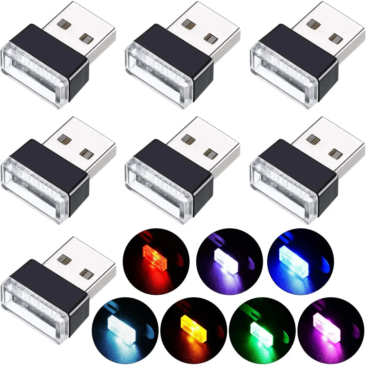 Auto Interior Decorative Atmosphere Lamp Mini RGB USB LED Car Ambient Light Neon Styling Light For Car Home Accessories