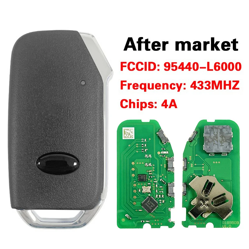 

CN051297 послепродажного обслуживания, 3 кнопки, умный дистанционный ключ FCC 95440-L6000 4A чип 433 МГц без ключа для KIA Sportage 2022-2024