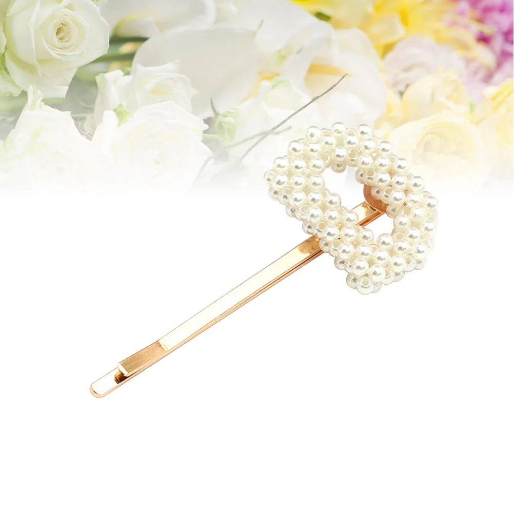 

Pearl Hairpin Letter HairClip WomenBarrettes Simple GirlHairClip Fashion PearlAlphabet HairPin Accessories