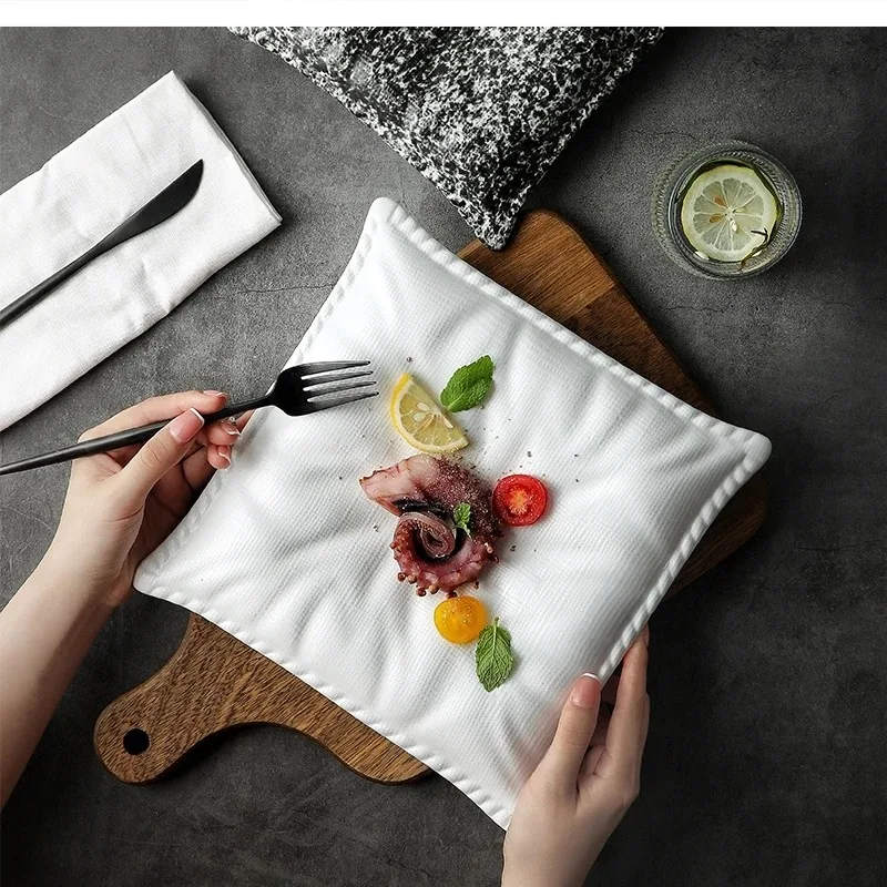 

Ceramic cold dish sum pillow shape sushi commercial tableware sashimi