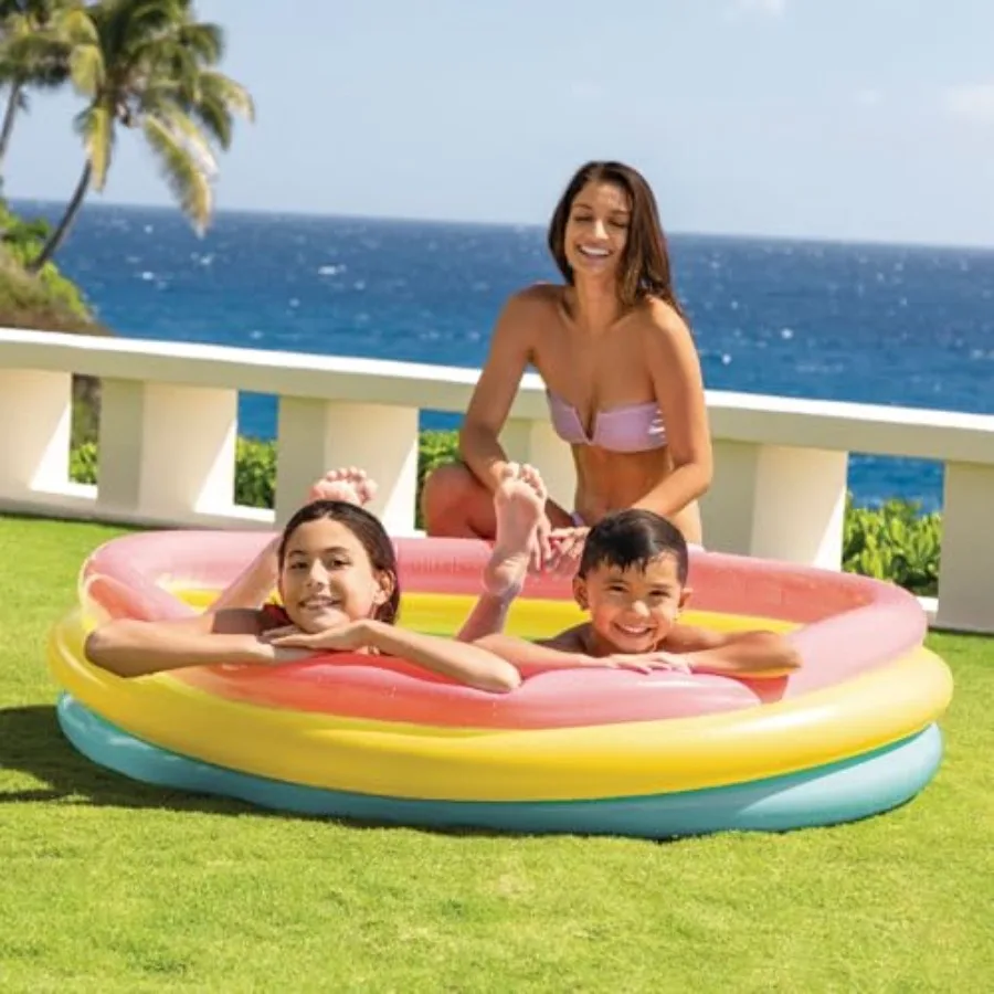 

Summer outdoor sunset glow pool, durable, quick inflation, portable for fun