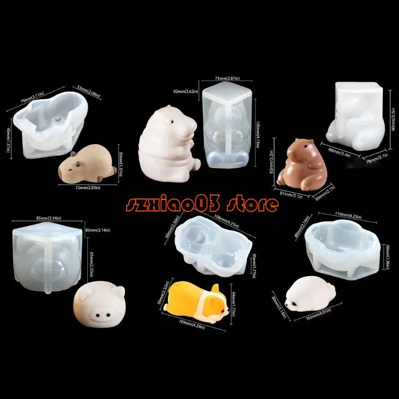 103C Puddings animais funcionais moldes silicone para lava -louças chocolate e bolo fondants Seguro e fácil usar