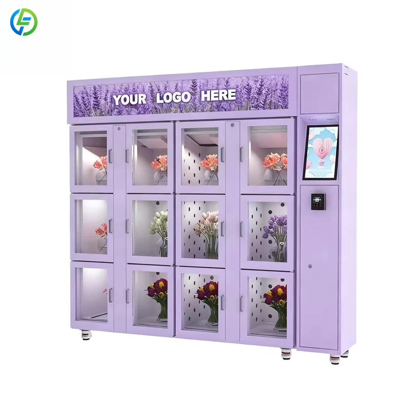 FL Smart Freshness Technology Flower Vending Machine with Refrigerator Customized