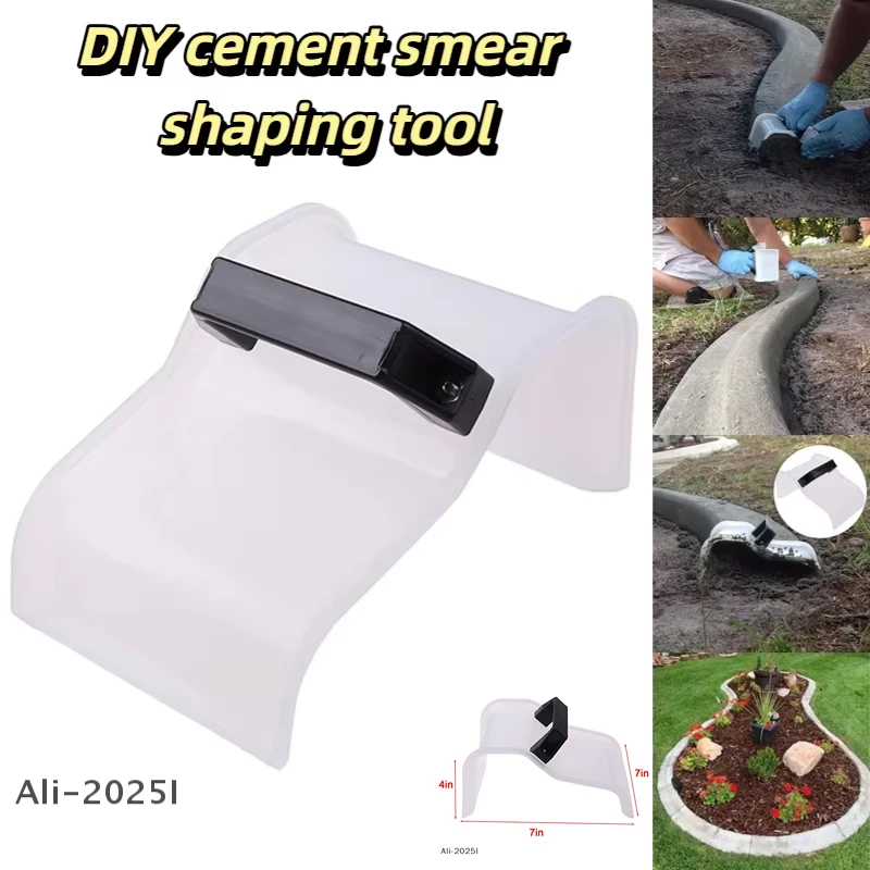 

Cement smear shaping tool Landscape Curb Trowel Mortar Repair Margin Finish Pointing Tile Curved Garden Yard Path Making Tool
