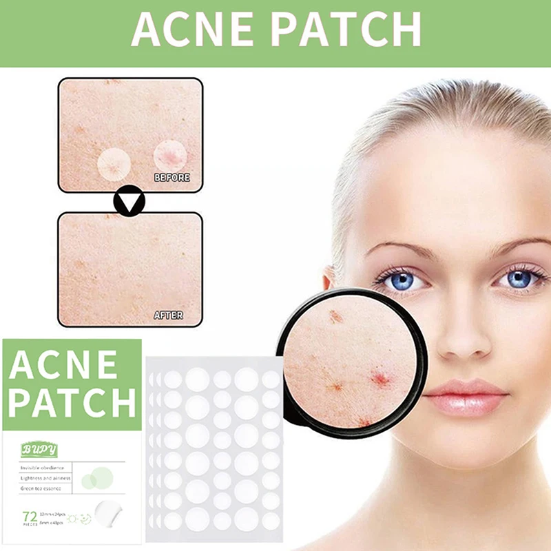 72Pcs Invisible Acne Patches Anti-Acne Hydrocolloid Patches Spots Marks Concealer Repair Sticker Waterproof