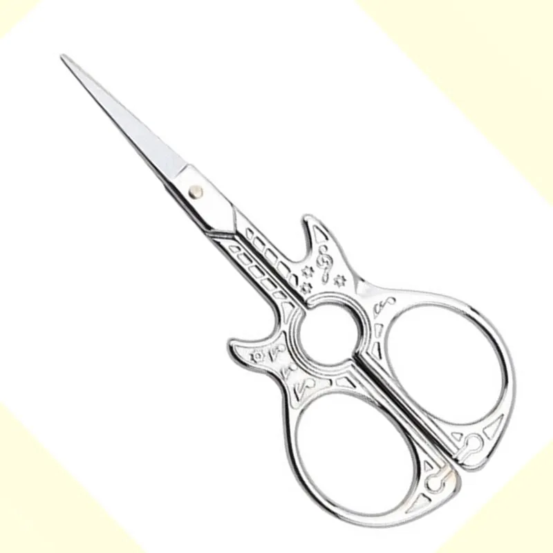 113mm Stainless Steel Retro Guitar Scissors Student Paper Cutter Tool School Office Supply Home Tailor Shears Stationery Gift