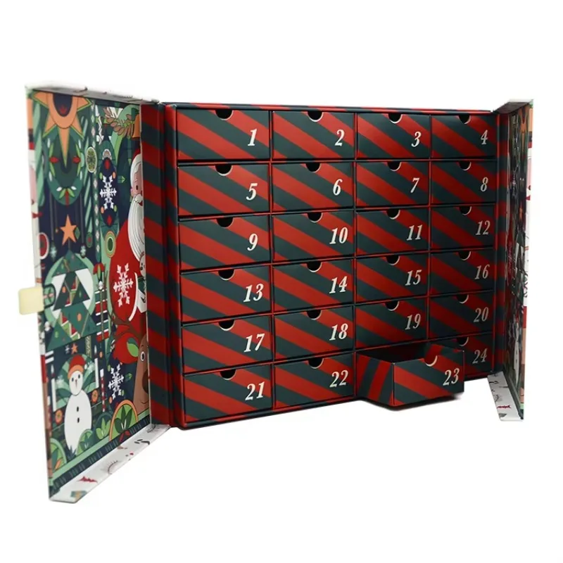 Customization.Customization.Recycle Custom Logo Wholesale Printing Empty Cardboard Makeup Beauty Paper Christmas Advent Calendar