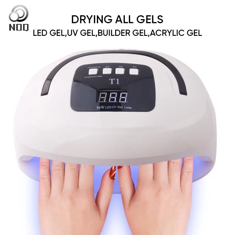 NOQ SOLE T1 Max72W HA CONDOTTO LA Lampada UV Per Unghie Entrambe Le Mani 36 Perle di Ghiaccio Lampada A Raggi Ultravioletti Per Manicure Del Chiodo Portatile gel Polish